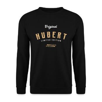 Hubert Limited Edition - Unisex Pullover - Schwarz - Vorne - Alina (178cm) & Michal (187cm)