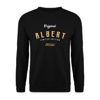 Albert Limited Edition - Unisex Pullover - Schwarz - Vorne - Alina (178cm) & Michal (187cm)