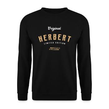 Herbert Limited Edition - Unisex Pullover - Schwarz - Vorne - Alina (178cm) & Michal (187cm)