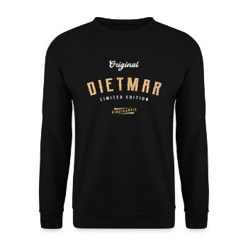 Dietmar Limited Edition - Unisex Pullover - Schwarz - Vorne - Alina (178cm) & Michal (187cm)