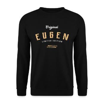 Eugen Limited Edition - Unisex Pullover - Schwarz - Vorne - Alina (178cm) & Michal (187cm)