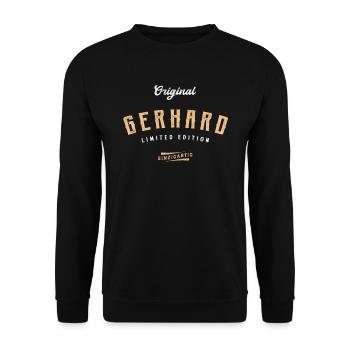 Gerhard Limited Edition - Unisex Pullover - Schwarz - Vorne - Alina (178cm) & Michal (187cm)
