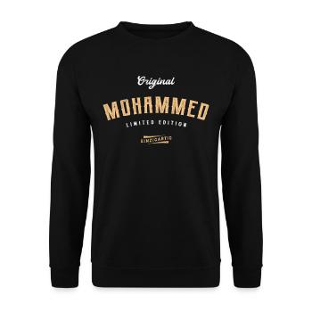 Mohammed Limited Edition - Unisex Pullover - Schwarz - Vorne - Alina (178cm) & Michal (187cm)