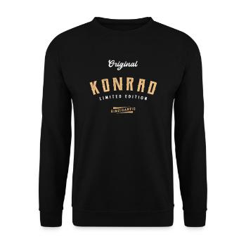 Konrad Limited Edition - Unisex Pullover - Schwarz - Vorne - Alina (178cm) & Michal (187cm)