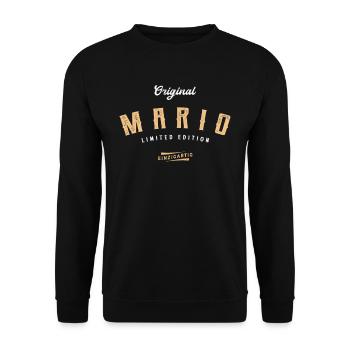 Mario Limited Edition - Unisex Pullover - Schwarz - Vorne - Alina (178cm) & Michal (187cm)