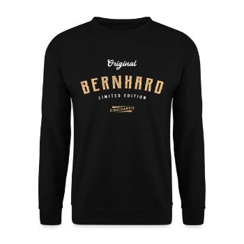 Bernhard Limited Edition - Unisex Pullover - Schwarz - Vorne - Alina (178cm) & Michal (187cm)