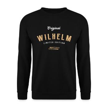 Wilhelm Limited Edition - Unisex Pullover - Schwarz - Vorne - Alina (178cm) & Michal (187cm)