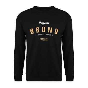 Bruno Limited Edition - Unisex Pullover - Schwarz - Vorne - Alina (178cm) & Michal (187cm)