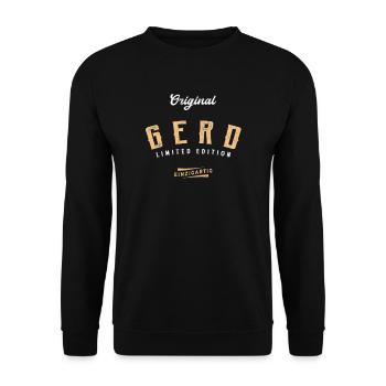 Gerd Limited Edition - Unisex Pullover - Schwarz - Vorne - Alina (178cm) & Michal (187cm)