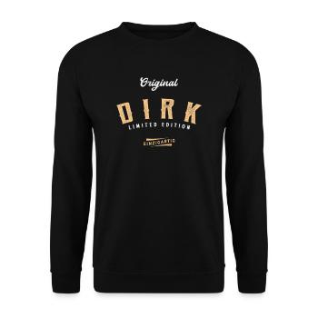 Dirk Limited Edition - Unisex Pullover - Schwarz - Vorne - Alina (178cm) & Michal (187cm)