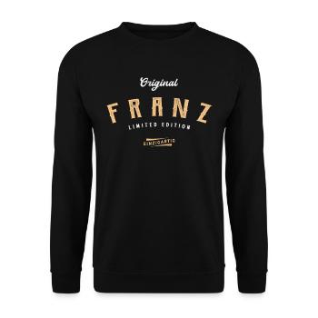 Franz Limited Edition - Unisex Pullover - Schwarz - Vorne - Alina (178cm) & Michal (187cm)