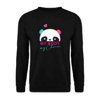 Mon corps - Mon choix - Sweat-shirt Unisexe - noir - Devant - Alina (178cm) & Michal (187cm)