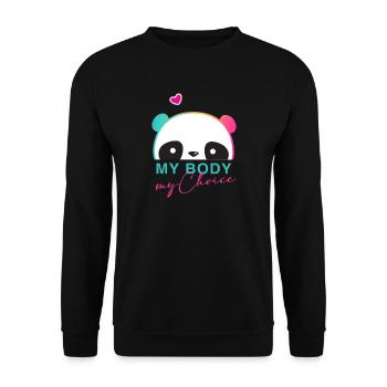 Mon corps - Mon choix - Sweat-shirt Unisexe - noir - Devant - Alina (178cm) & Michal (187cm)