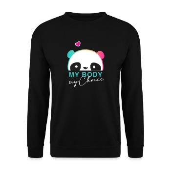 Mon corps - Mon choix - Sweat-shirt Unisexe - noir - Devant - Alina (178cm) & Michal (187cm)