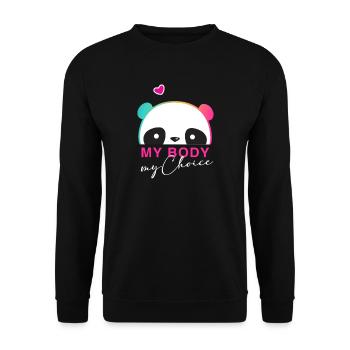Mon corps - Mon choix - Sweat-shirt Unisexe - noir - Devant - Alina (178cm) & Michal (187cm)