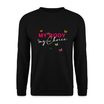Mon corps - Mon choix - Sweat-shirt Unisexe - noir - Devant - Alina (178cm) & Michal (187cm)