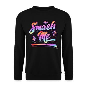 Smash Me | Jugendwort 2022 - Unisex Sweatshirt - black - Front - Alina (178cm) & Michal (187cm)