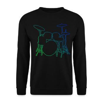 Women's Percussionist Men's Drummer Drumming - Unisex Sweatshirt - black - Front - Alina (178cm) & Michal (187cm)