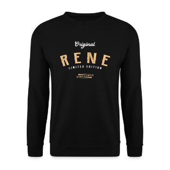 Rene Limited Edition - Unisex Pullover - Schwarz - Vorne - Alina (178cm) & Michal (187cm)