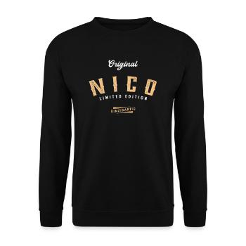 Nico Limited Edition - Unisex Pullover - Schwarz - Vorne - Alina (178cm) & Michal (187cm)