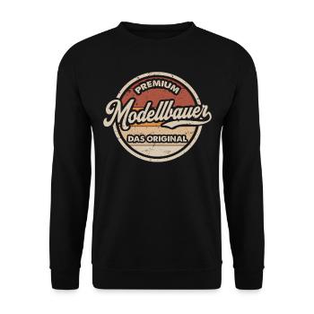 Modellbauer Original Lustiges Modellbau - Unisex Pullover - Schwarz - Vorne - Alina (178cm) & Michal (187cm)