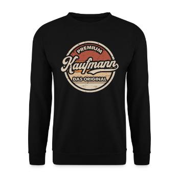 Kaufmann Original Einzelhandel Großhandel - Unisex Pullover - Schwarz - Vorne - Alina (178cm) & Michal (187cm)