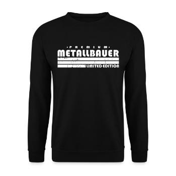 Metallbauer Limited Edition Metallbau - Unisex Pullover - Schwarz - Vorne - Alina (178cm) & Michal (187cm)