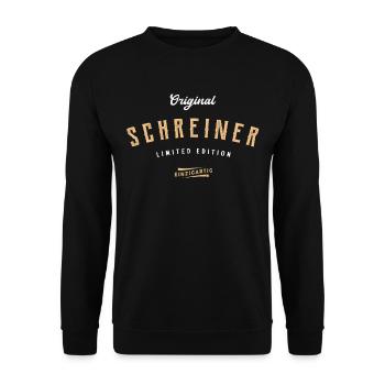 Schreiner Limited Edition Schreinerei - Unisex Pullover - Schwarz - Vorne - Alina (178cm) & Michal (187cm)