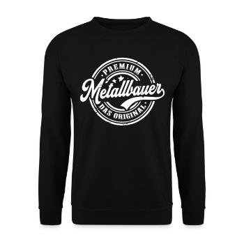 Metallbauer Original Lustiges Metallbau - Unisex Pullover - Schwarz - Vorne - Alina (178cm) & Michal (187cm)