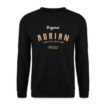 Adrian Limited Edition - Unisex Pullover - Schwarz - Vorne - Alina (178cm) & Michal (187cm)