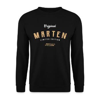 Marten Limited Edition - Unisex Pullover - Schwarz - Vorne - Alina (178cm) & Michal (187cm)
