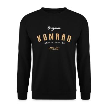 Konrad Limited Edition - Unisex Pullover - Schwarz - Vorne - Alina (178cm) & Michal (187cm)
