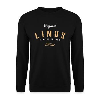 Linus Limited Edition - Unisex Pullover - Schwarz - Vorne - Alina (178cm) & Michal (187cm)