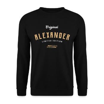 Alexander Limited Edition - Unisex Pullover - Schwarz - Vorne - Alina (178cm) & Michal (187cm)
