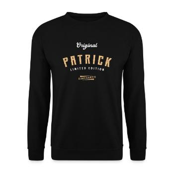 Patrick Limited Edition - Unisex Pullover - Schwarz - Vorne - Alina (178cm) & Michal (187cm)