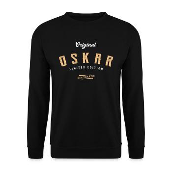 Oskar Limited Edition - Unisex Pullover - Schwarz - Vorne - Alina (178cm) & Michal (187cm)