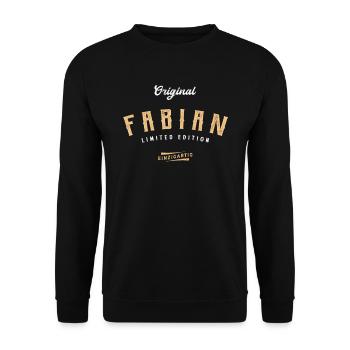 Fabian Limited Edition - Unisex Pullover - Schwarz - Vorne - Alina (178cm) & Michal (187cm)