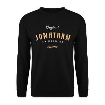 Jonathan Limited Edition - Unisex Pullover - Schwarz - Vorne - Alina (178cm) & Michal (187cm)