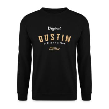 Dustin Limited Edition - Unisex Pullover - Schwarz - Vorne - Alina (178cm) & Michal (187cm)