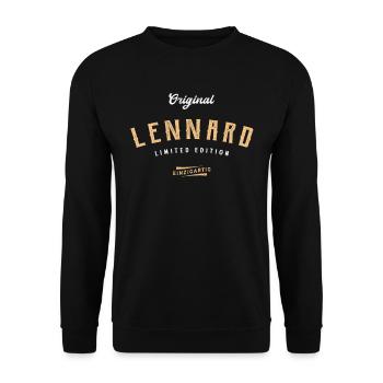 Lennard Limited Edition - Unisex Pullover - Schwarz - Vorne - Alina (178cm) & Michal (187cm)
