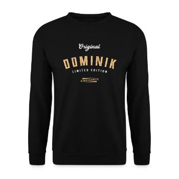 Dominik Limited Edition - Unisex Pullover - Schwarz - Vorne - Alina (178cm) & Michal (187cm)