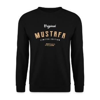 Mustafa Limited Edition - Unisex Pullover - Schwarz - Vorne - Alina (178cm) & Michal (187cm)