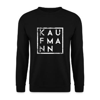 Kaufmann Minimalismus - Unisex Pullover - Schwarz - Vorne - Alina (178cm) & Michal (187cm)