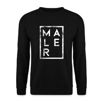 Maler Minimalismus - Unisex Pullover - Schwarz - Vorne - Alina (178cm) & Michal (187cm)