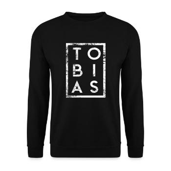 Tobias Minimalismus - Unisex Pullover - Schwarz - Vorne - Alina (178cm) & Michal (187cm)