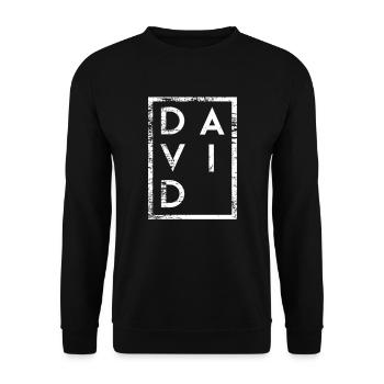 David Minimalism - Unisex Sweatshirt - black - Front - Alina (178cm) & Michal (187cm)