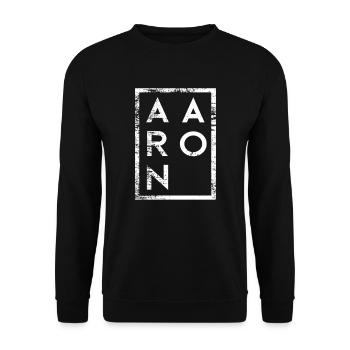 Aaron Minimalism - Unisex Sweatshirt - black - Front - Alina (178cm) & Michal (187cm)