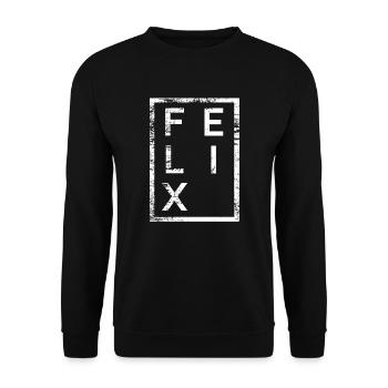 Felix Minimalismus - Unisex Pullover - Schwarz - Vorne - Alina (178cm) & Michal (187cm)