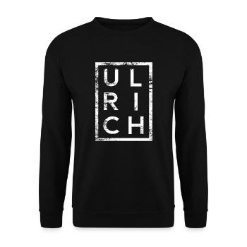 Ulrich Minimalismus - Unisex Pullover - Schwarz - Vorne - Alina (178cm) & Michal (187cm)