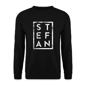 Stefan Minimalismus - Unisex Pullover - Schwarz - Vorne - Alina (178cm) & Michal (187cm)